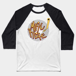 music is life gramophone themed design Baseball T-Shirt